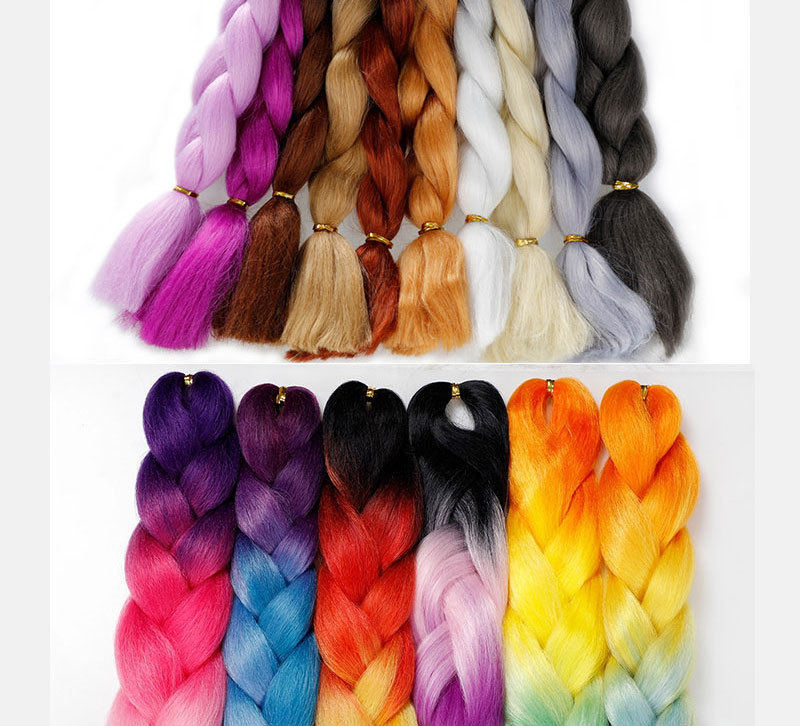 Dreadlocks Wig Gradient Color Chemical Fiber Big Braid African Wig Jumbo Braid Hair High-Temperature Fiber Hair Rope Dreadlocks Wig Gradient Color Chemical Fiber Big Braid African Wig Jumbo Braid Hair High-Temperature Fiber Hair Rope