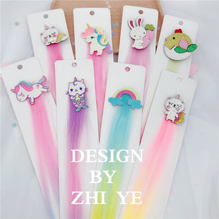 New Children's Wig Barrettes Love Rabbit Five-Pointed Star Color Bow Wig Hair Accessories for Girls New Children's Wig Barrettes Love Rabbit Five-Pointed Star Color Bow Wig Hair Accessories for Girls