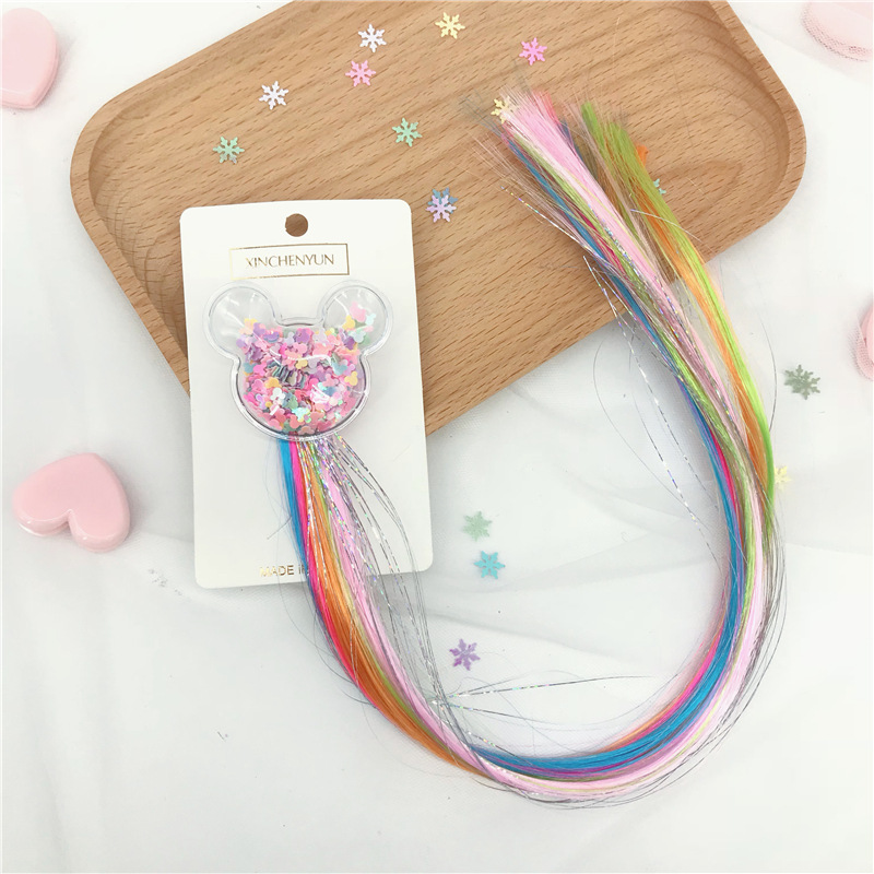 New Children's Wig Barrettes Love Rabbit Five-Pointed Star Color Bow Wig Hair Accessories for Girls New Children's Wig Barrettes Love Rabbit Five-Pointed Star Color Bow Wig Hair Accessories for Girls