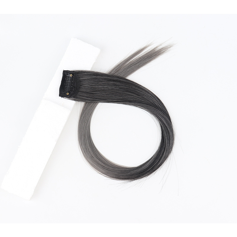 Thickened EarHanging Dyed Color Wig Set Women's Long Straight Hair Dyed Invisible Simulation OnePiece Hair Extension