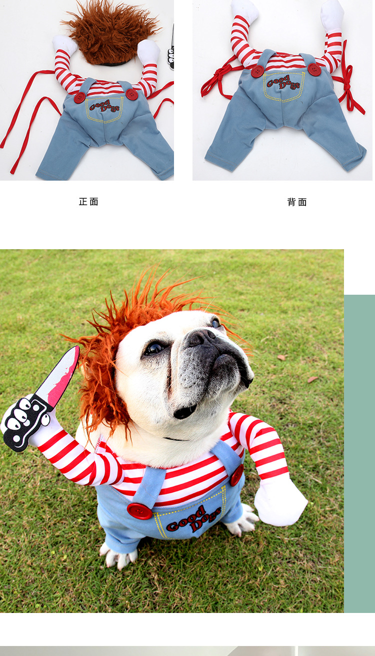 Deadly Doll Dog Pet Costume Halloween Pet Costume Wig Medium Large Dog Models Deadly Doll Dog Pet Costume Halloween Pet Costume Wig Medium Large Dog Models