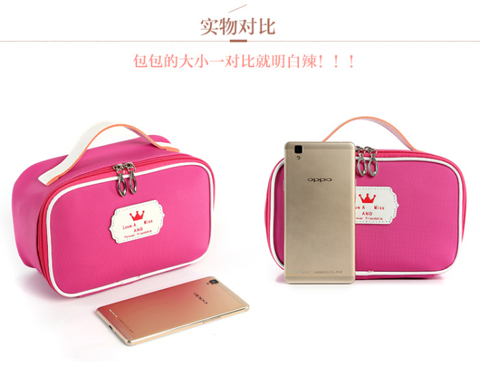 New pure color square bag crown cosmetic bag wash gargle bag hand bag skin care products received bag New pure color square bag crown cosmetic bag wash gargle bag hand bag skin care products received bag