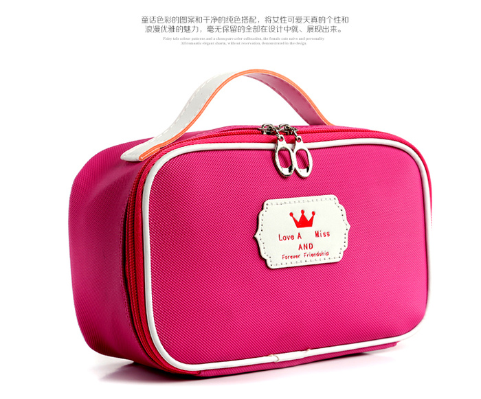 New pure color square bag crown cosmetic bag wash gargle bag hand bag skin care products received bag New pure color square bag crown cosmetic bag wash gargle bag hand bag skin care products received bag