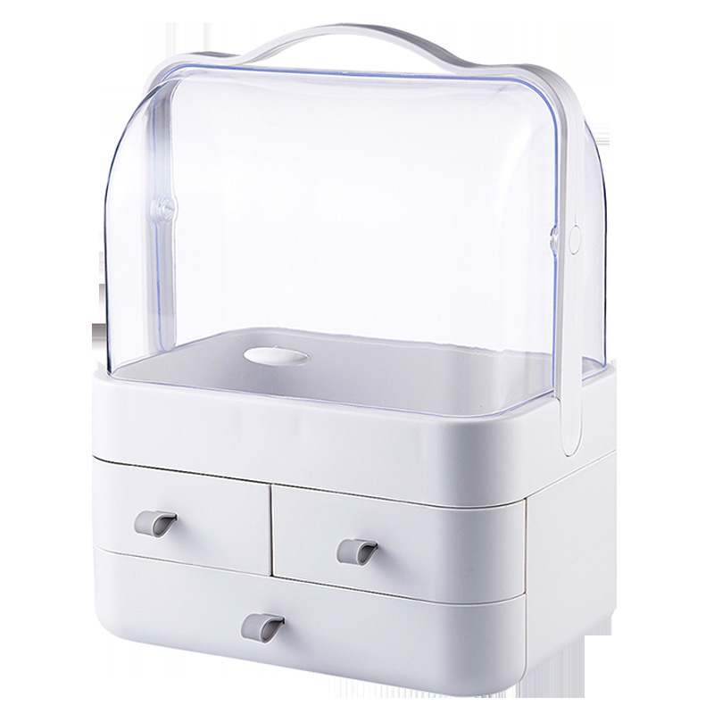 Wholesale cosmetic box storage box transparent drawer type portable skin care products storage box dustproof cosmetics storage box