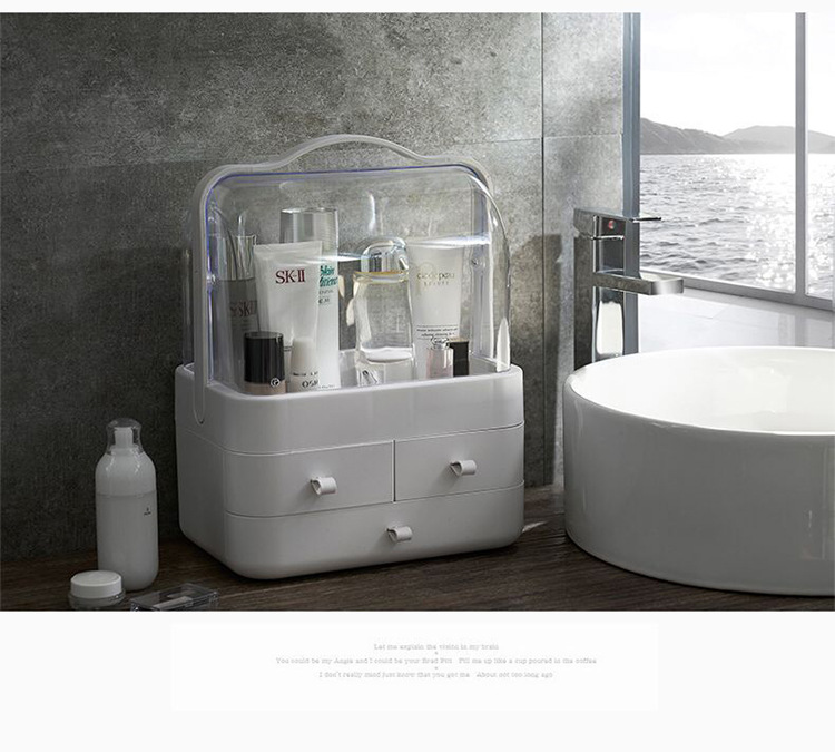 Wholesale cosmetic box storage box transparent drawer type portable skin care products storage box dustproof cosmetics storage box Wholesale cosmetic box storage box transparent drawer type portable skin care products storage box dustproof cosmetics storage box