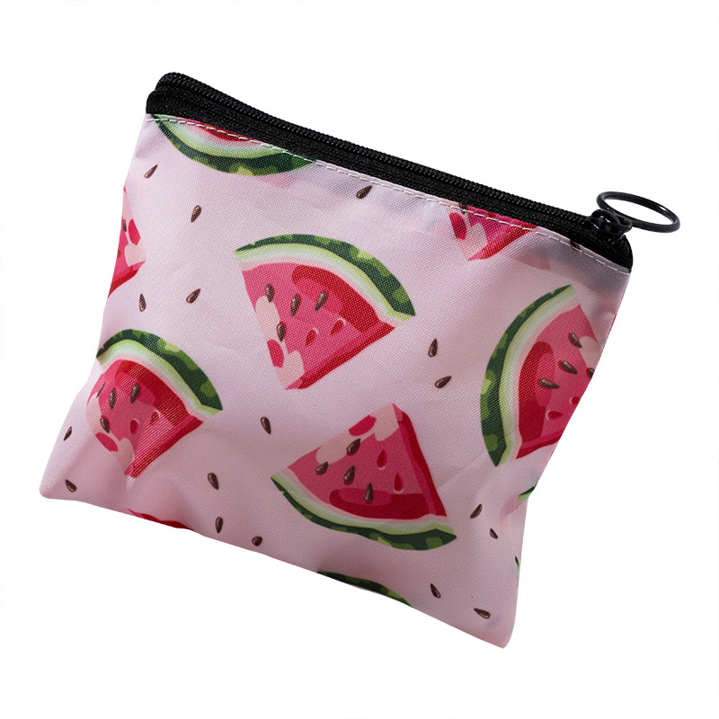 New Products in Stock Portable Printed Coin Purse Cute Cartoon Mini Fabric Small Cosmetic Bag Phone Card Bag Customization