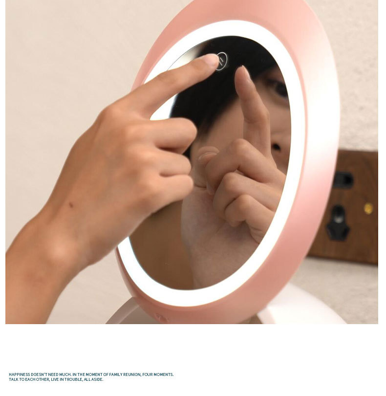 Web celebrity cosmetic storage box with LED lamp mirror drawer type portable table dust-proof skin care products shelf Web celebrity cosmetic storage box with LED lamp mirror drawer type portable table dust-proof skin care products shelf