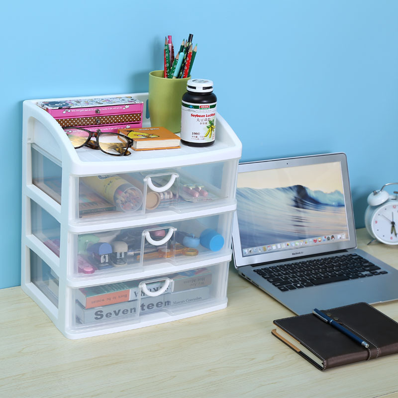 Office Desktop Storage Box Plastic Multi-Layer Drawer Cosmetic Storage Box Dressing Table Skin Care Products Cosmetic Case
