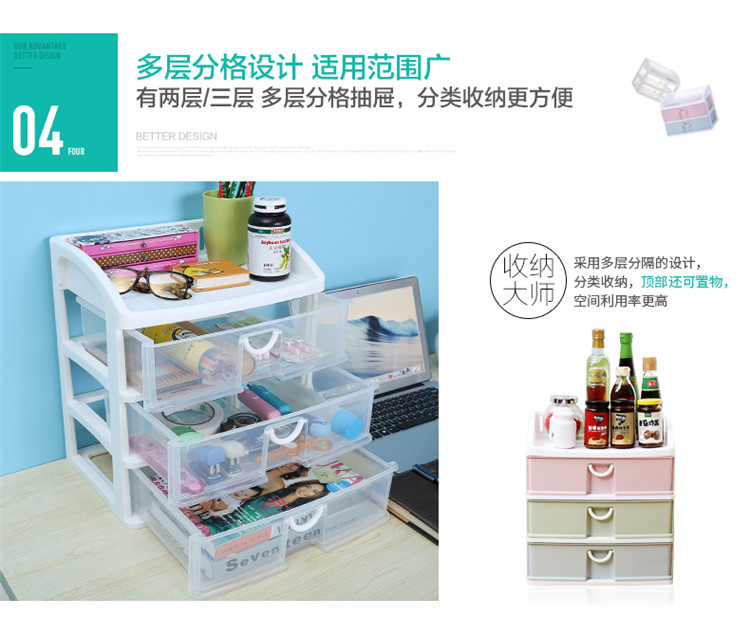 Office Desktop Storage Box Plastic Multi-Layer Drawer Cosmetic Storage Box Dressing Table Skin Care Products Cosmetic Case Office Desktop Storage Box Plastic Multi-Layer Drawer Cosmetic Storage Box Dressing Table Skin Care Products Cosmetic Case