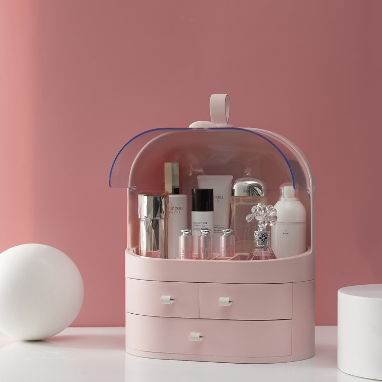 Korea Internet Celebrity Dustproof Cosmetics Storage Box Transparent Hand Cosmetic Case Dressing Table Skin Care Products Organize the Shelves Korea Internet Celebrity Dustproof Cosmetics Storage Box Transparent Hand Cosmetic Case Dressing Table Skin Care Products Organize the Shelves