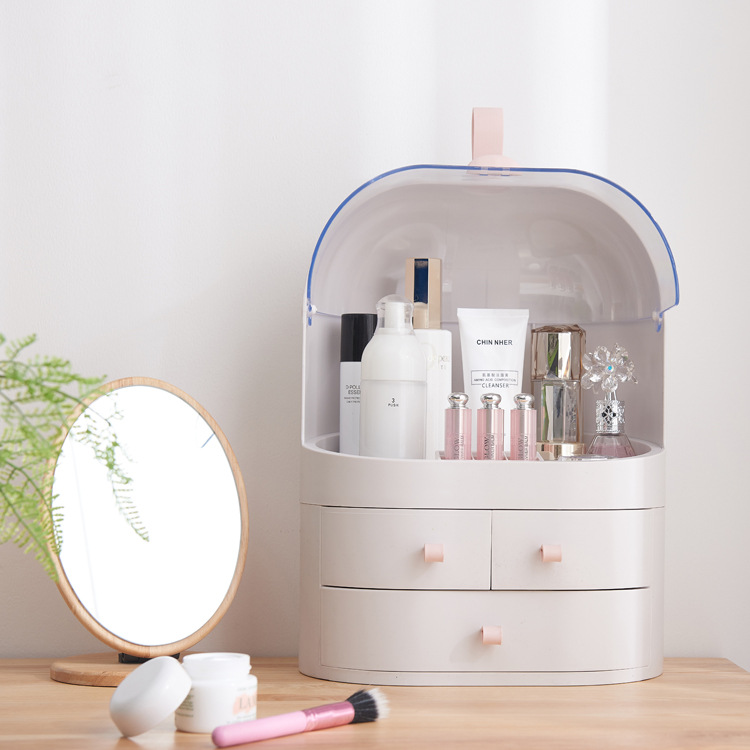 Korea Internet Celebrity Dustproof Cosmetics Storage Box Transparent Hand Cosmetic Case Dressing Table Skin Care Products Organize the Shelves Korea Internet Celebrity Dustproof Cosmetics Storage Box Transparent Hand Cosmetic Case Dressing Table Skin Care Products Organize the Shelves