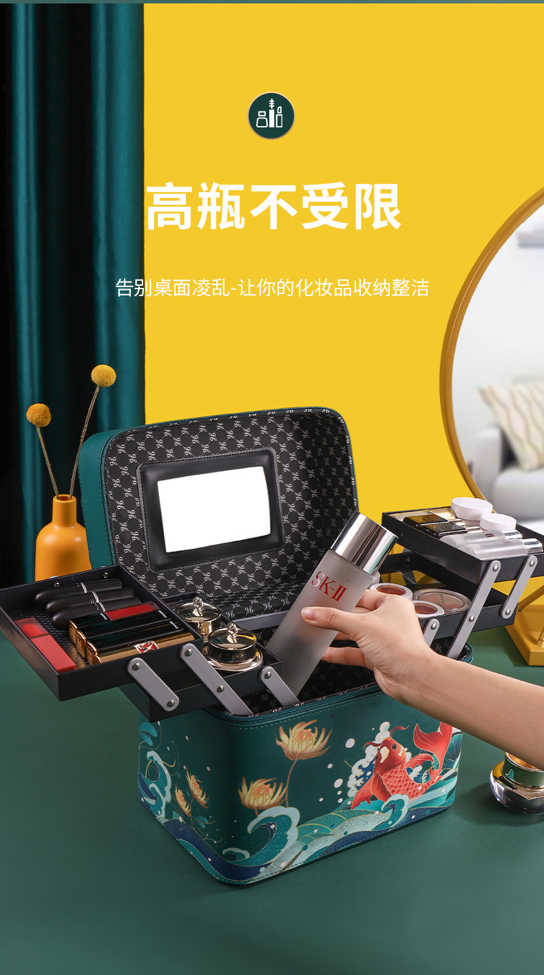 Jewelry Storage Box Simple Net Red Cosmetic Bag Travel Bag Portable Travel Storage Cosmetic Case Skin Care Products Storage Box Jewelry Storage Box Simple Net Red Cosmetic Bag Travel Bag Portable Travel Storage Cosmetic Case Skin Care Products Storage Box