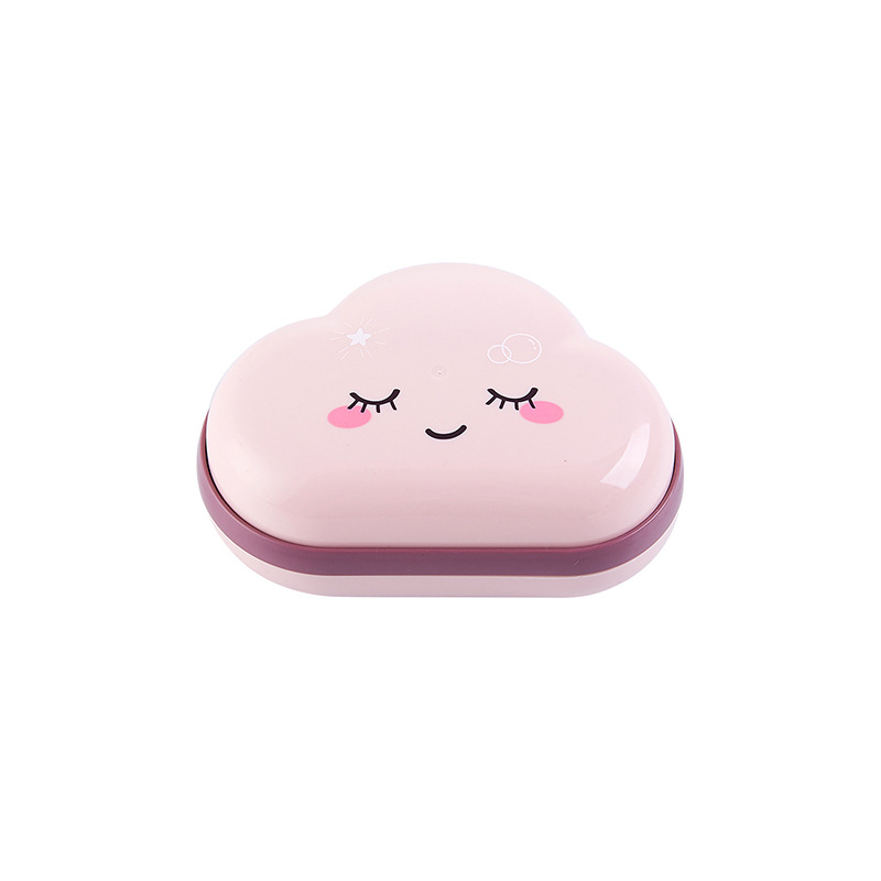 Creative Cartoon Cute Cloud Fat Soap Box Household Toilet Drain Soap Box Soap Box with Lid Soap Holder Double Soap Box Soap Box