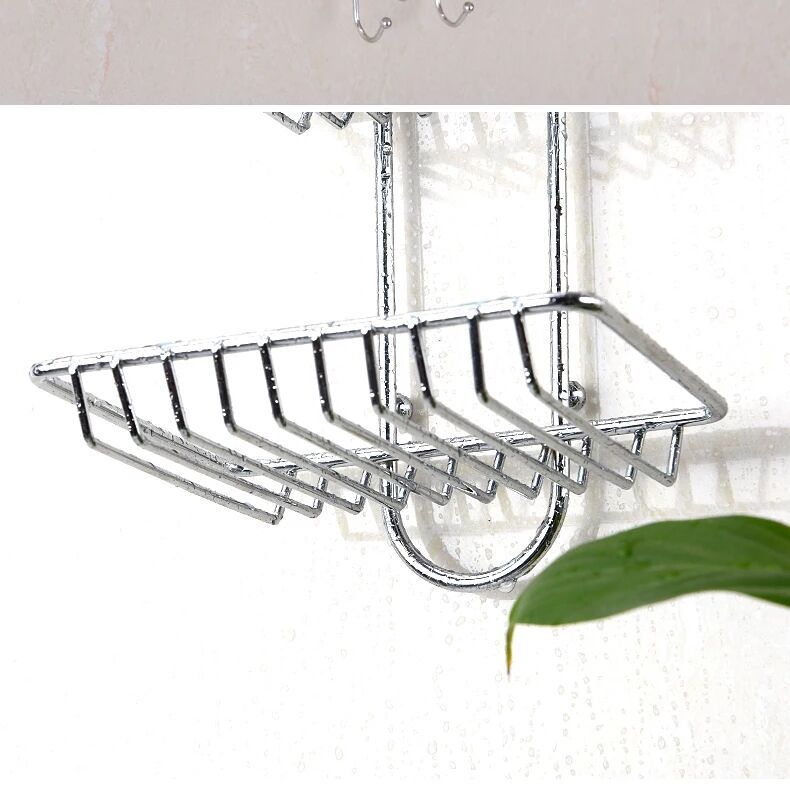 Stainless steel double soap box with hook, toilet creative Stainless steel double soap box soap box