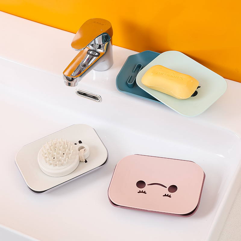 Nordic Style Japanese and Korean Cute Cartoon Creative Double SOAP Box Soap Box