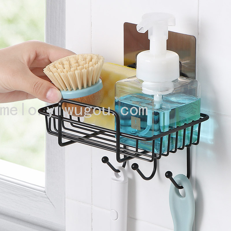 Iron Punch Free Soap Box Wall Hanging Soap Holder Household Bathroom Bathroom Drain with Hook Soap Holder Soap Holder