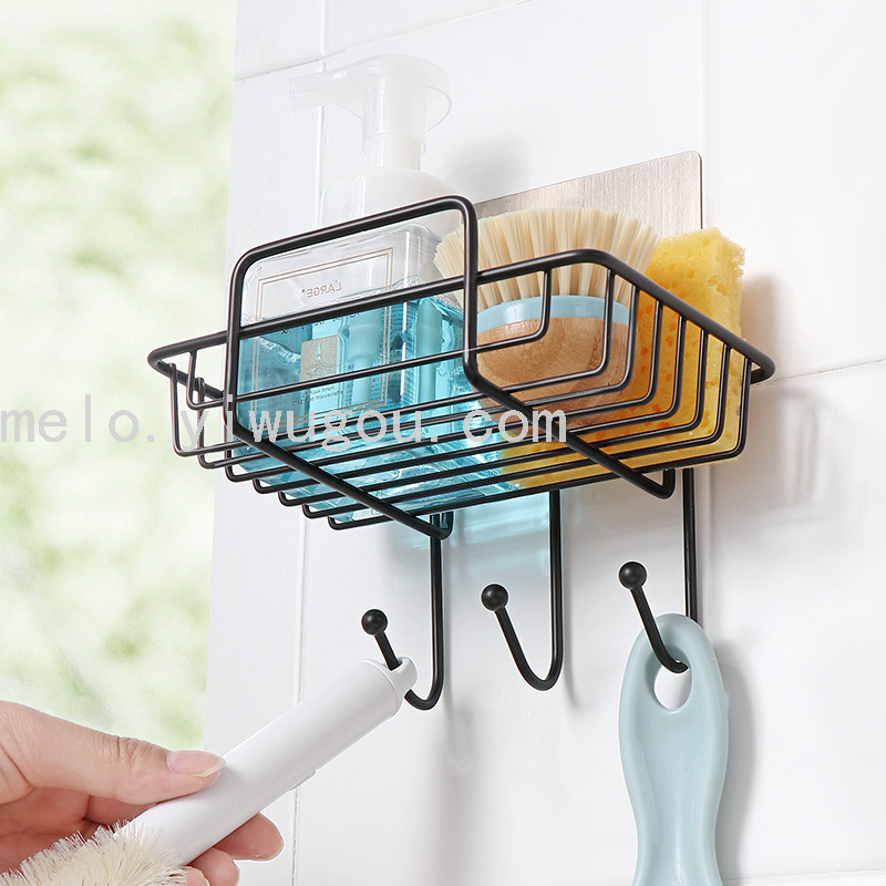Iron Punch Free Soap Box Wall Hanging Soap Holder Household Bathroom Bathroom Drain with Hook Soap Holder Soap Holder