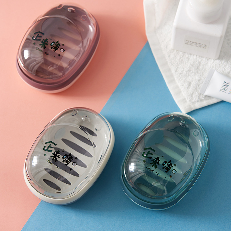 Creative Text Transparent Soap Box Simple Personality Unique Soap Dish Couple Student Dormitory Home Soap Box