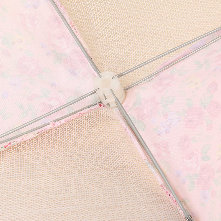 [Customized] 12-Inch Floral Encryption Folding Square Table Cover Anti-Fly Cover Dish Cover Food Cover