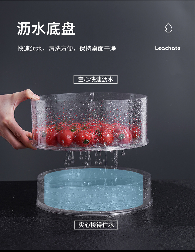 Thermal Food Cover Stackable Storage Refrigerator Food Cover Household Seal Transparent Plastic Dust-Proof Dish Cover 