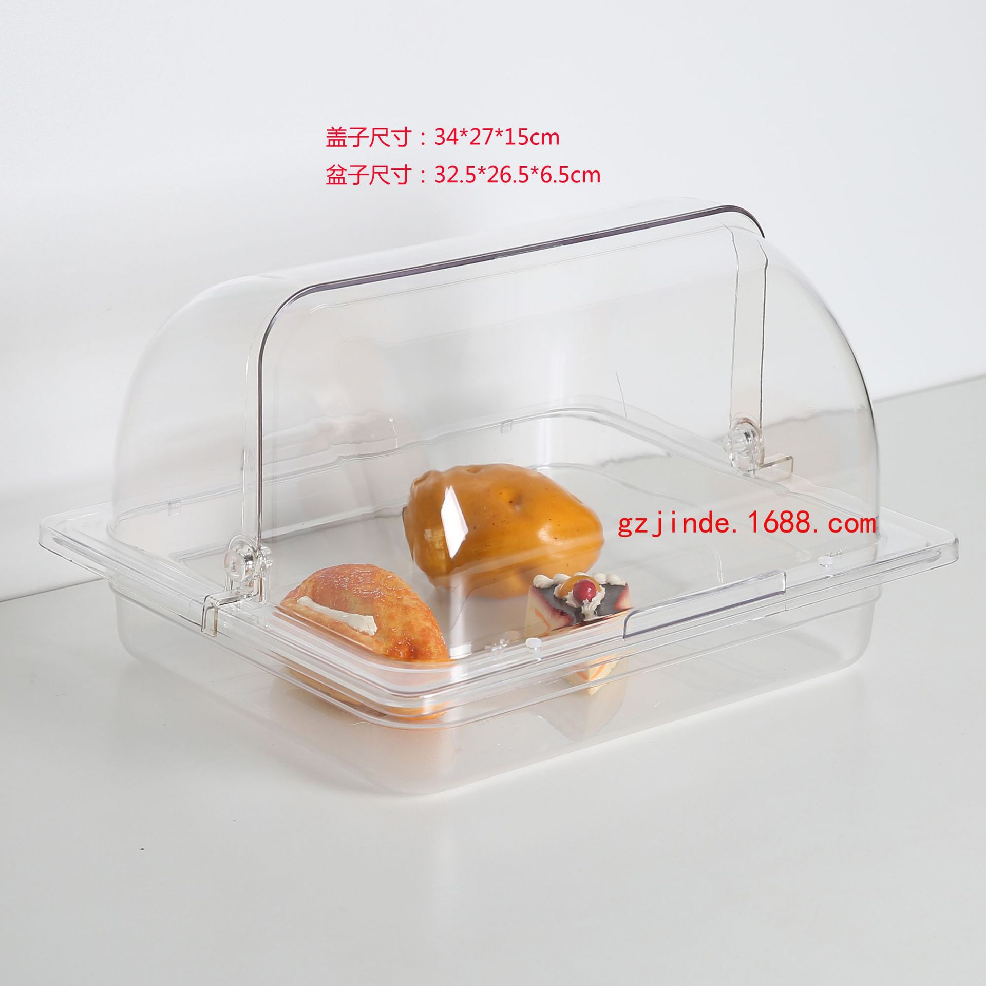 PC round Food Cover Meal Cover Drop-Resistant Transparent Food Cover Dish Cover Bread Dessert Acrylic Fresh Cover Dust Cover
