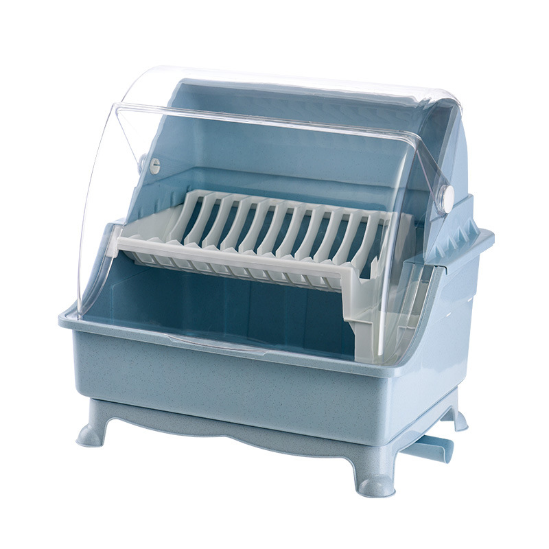 Kitchen Tableware Storage Box Bowl Drain with Cover Mini Bowl Cabinet Tableware Household Multi-Functional Dish Rack