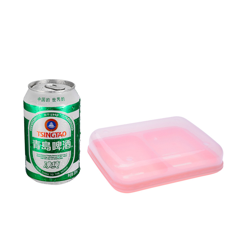 Double-Bit Double-Body Soap Box Double-Grid Plastic Soap Box Soap Box Drain with Cover Pp Soap Holder Soap Dish Soap Box