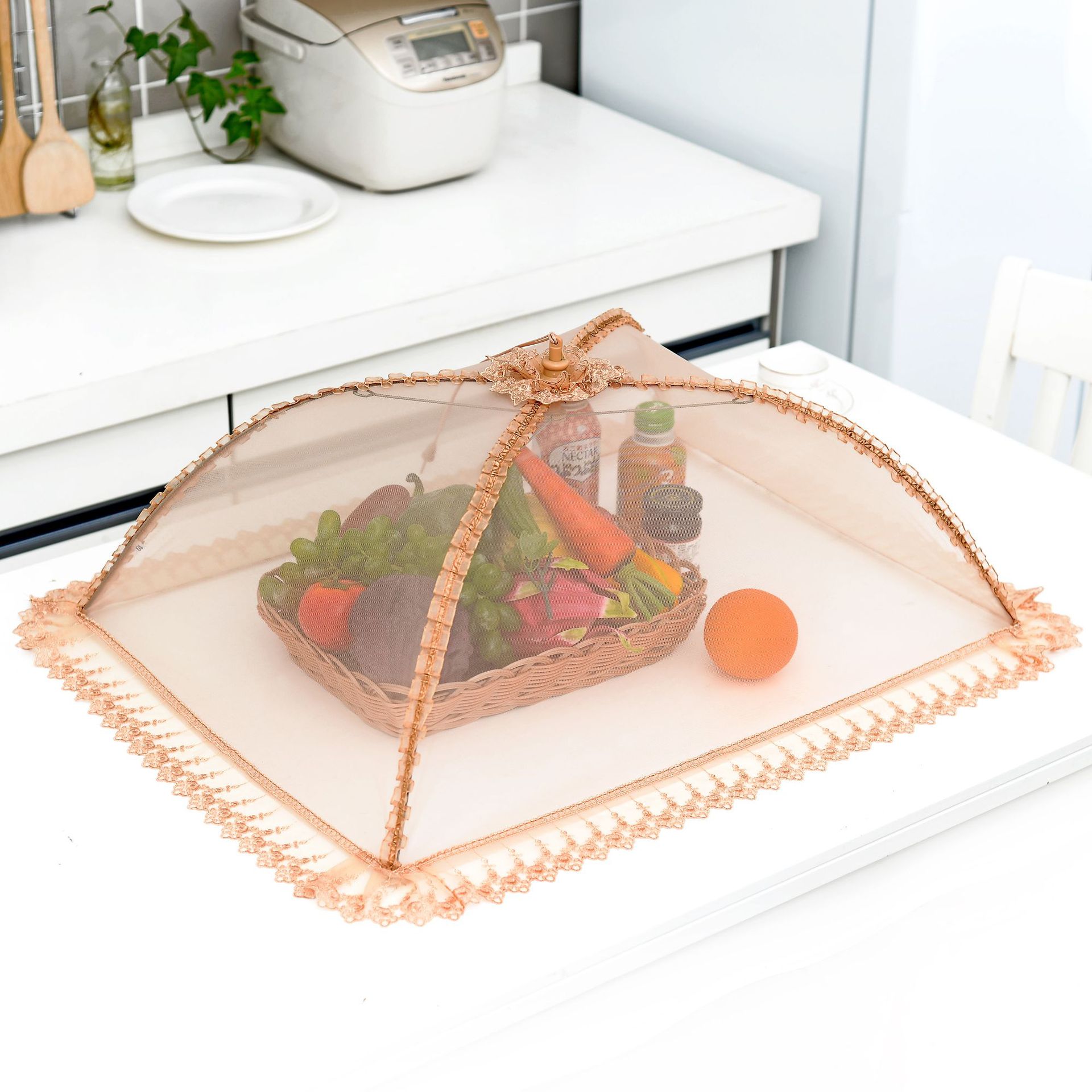 Table Cover FlyProof Food Cover Rectangular Food Cover Home Cover Dining Table Cover Leftover Cover Dish Umbrella