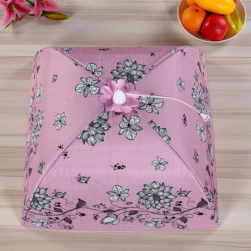 Natural Living Foldable Thermal Insulation Food Cover Vegetable Cover Square Table Cover Aluminum Film Food Cover Dustproof Dish Cover Vegetable Cover