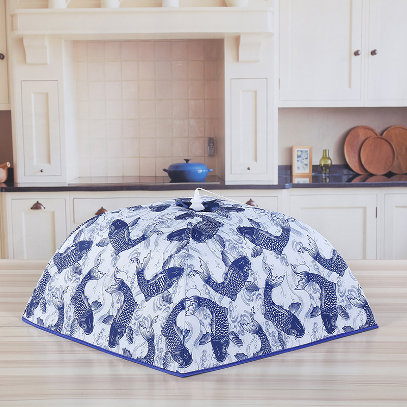 Natural Living Foldable Thermal Insulation Food Cover Vegetable Cover Square Table Cover Aluminum Film Food Cover Dustproof Dish Cover Vegetable Cover