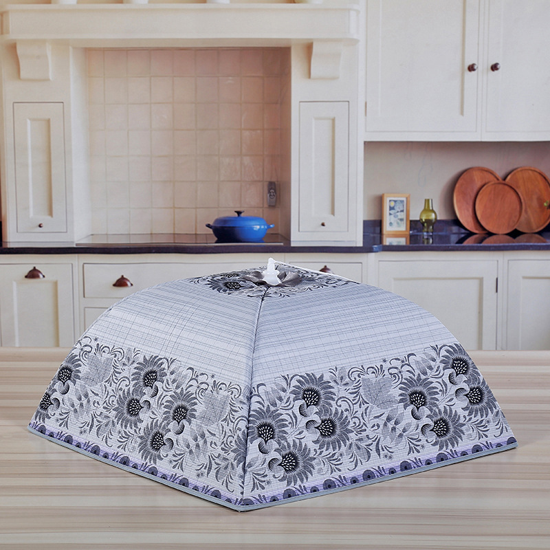 Natural Living Foldable Thermal Insulation Food Cover Vegetable Cover Square Table Cover Aluminum Film Food Cover Dustproof Dish Cover Vegetable Cover