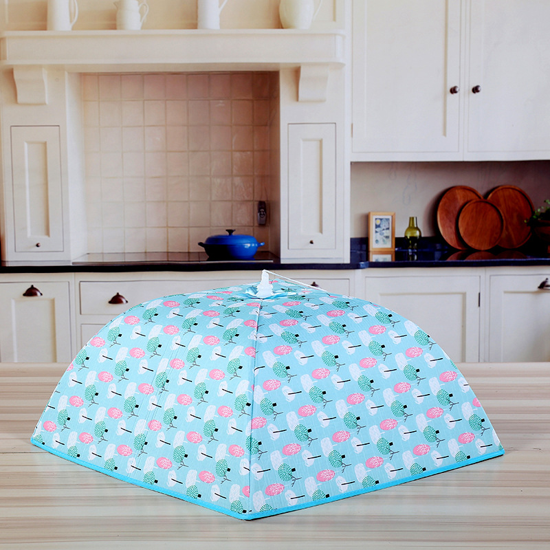 Natural Living Foldable Thermal Insulation Food Cover Vegetable Cover Square Table Cover Aluminum Film Food Cover Dustproof Dish Cover Vegetable Cover