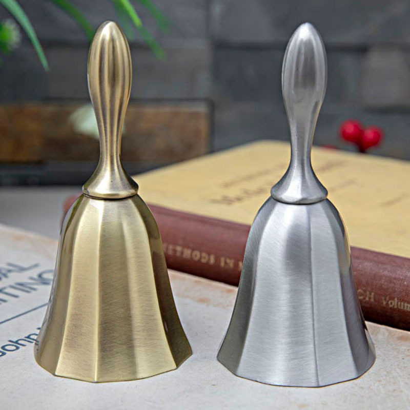 Golden Bar Bell Restaurant Bar Bell Food Bell Table Bell Simple Small Hand Shake Dining Bell Call Dining Bell Wholesale