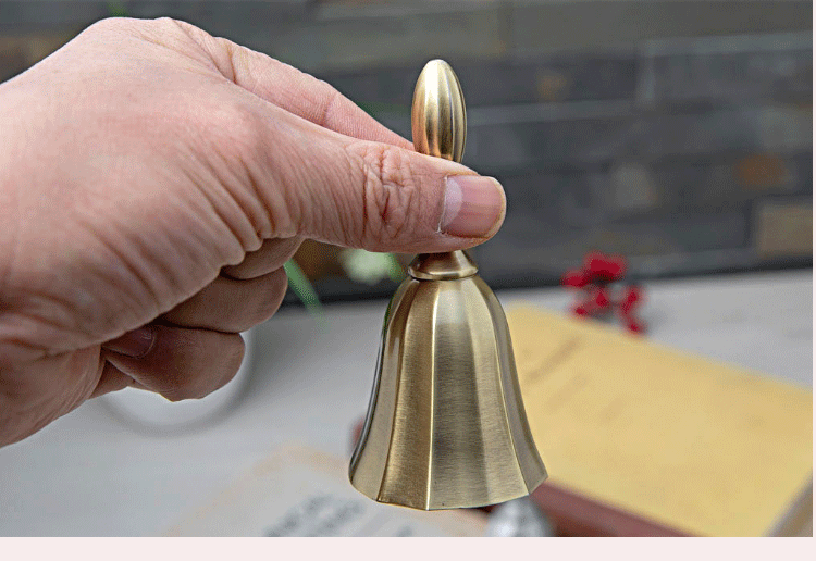 Golden Bar Bell Restaurant Bar Bell Food Bell Table Bell Simple Small Hand Shake Dining Bell Call Dining Bell Wholesale