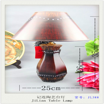 Model JL391 8 inch ceramic table lamp round Bell bedroom lamp Model JL391 8 inch ceramic table lamp round Bell bedroom lamp