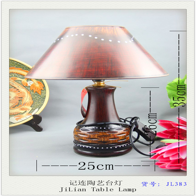 Model JL383 8 inch ceramic table lamp round Bell bedroom table lamp table lamp-style table lamp