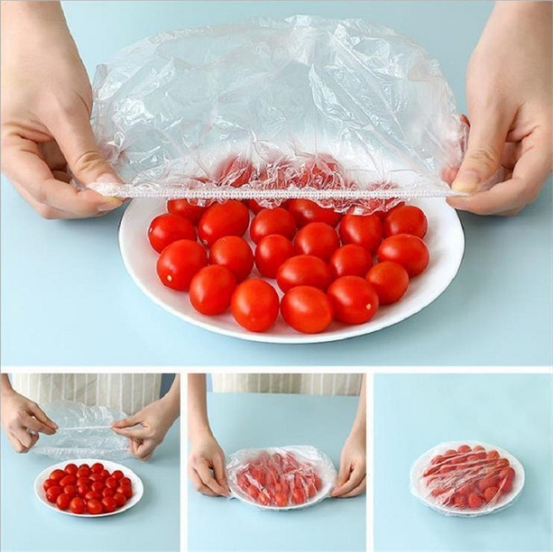 and LeftSide Dish Drawstring Telescopic Disposable Plastic Wrap Fresh Film Comes with Sealing Plastic Wrap Bowl Cover