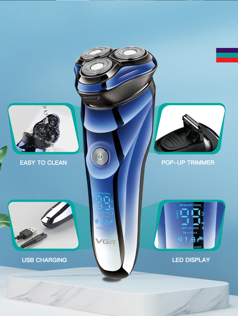 VGR V-305 washable shaver waterproof IPX7 for men electric beard razor VGR V-305 washable shaver waterproof IPX7 for men electric beard razor