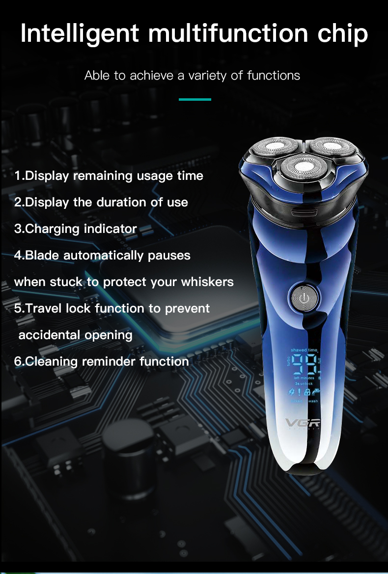 VGR V-305 washable shaver waterproof IPX7 for men electric beard razor VGR V-305 washable shaver waterproof IPX7 for men electric beard razor