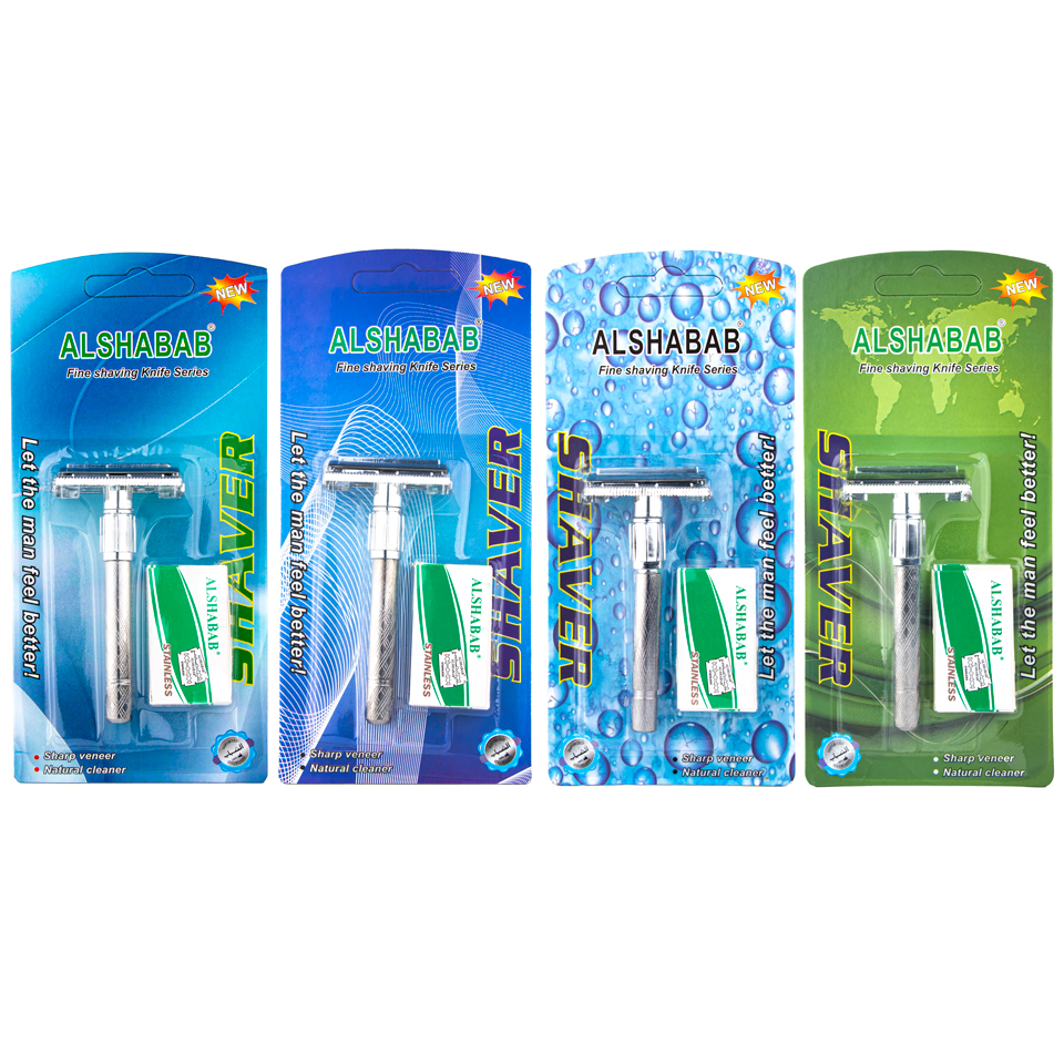 Alshabab Iron Knife Holder Razor Shaver Pieces Shaving Manual Shaver Spot Goods with Blade Old-Fashioned Manual