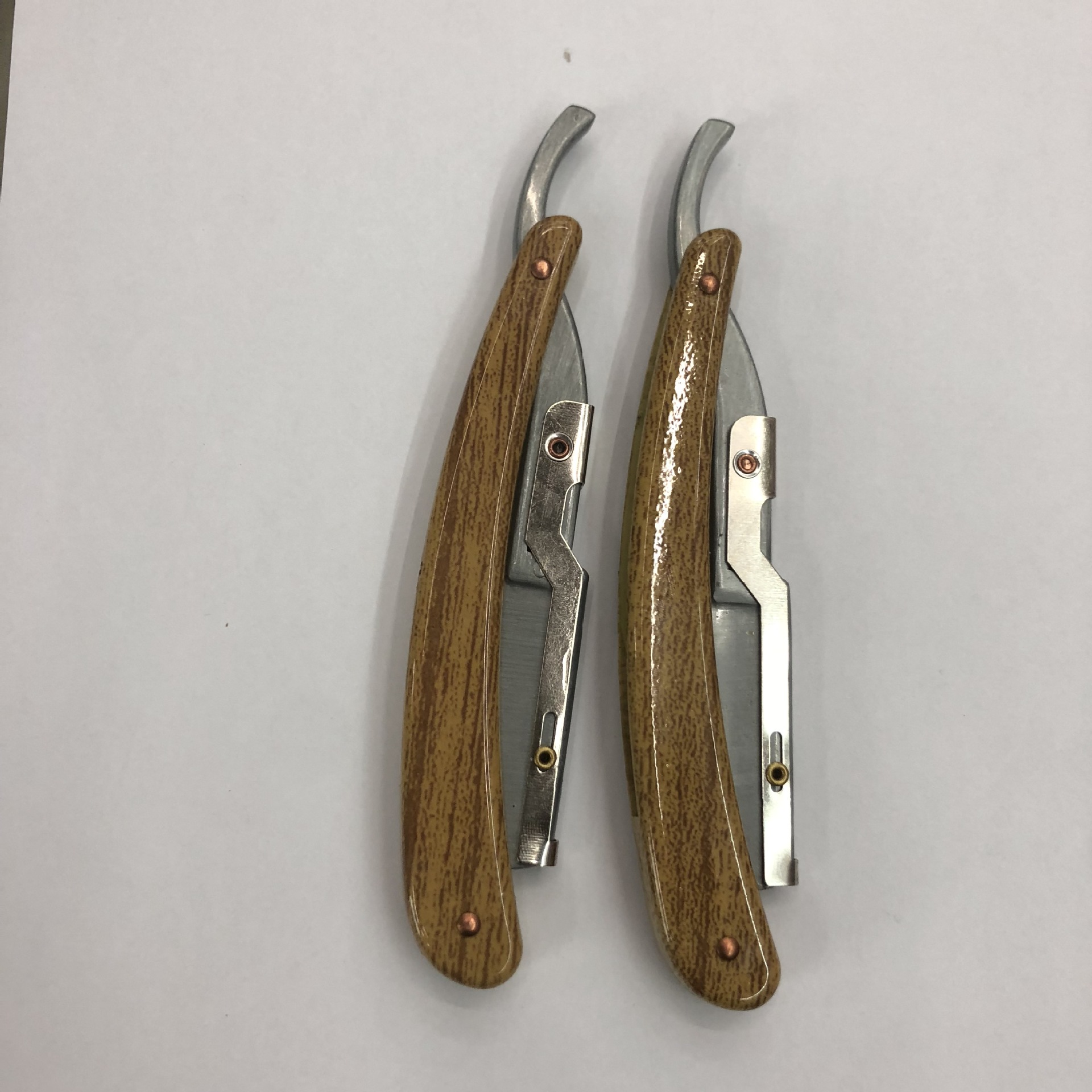 Classic micata color wooden handle old razor without blade razor razor shaver razor tool