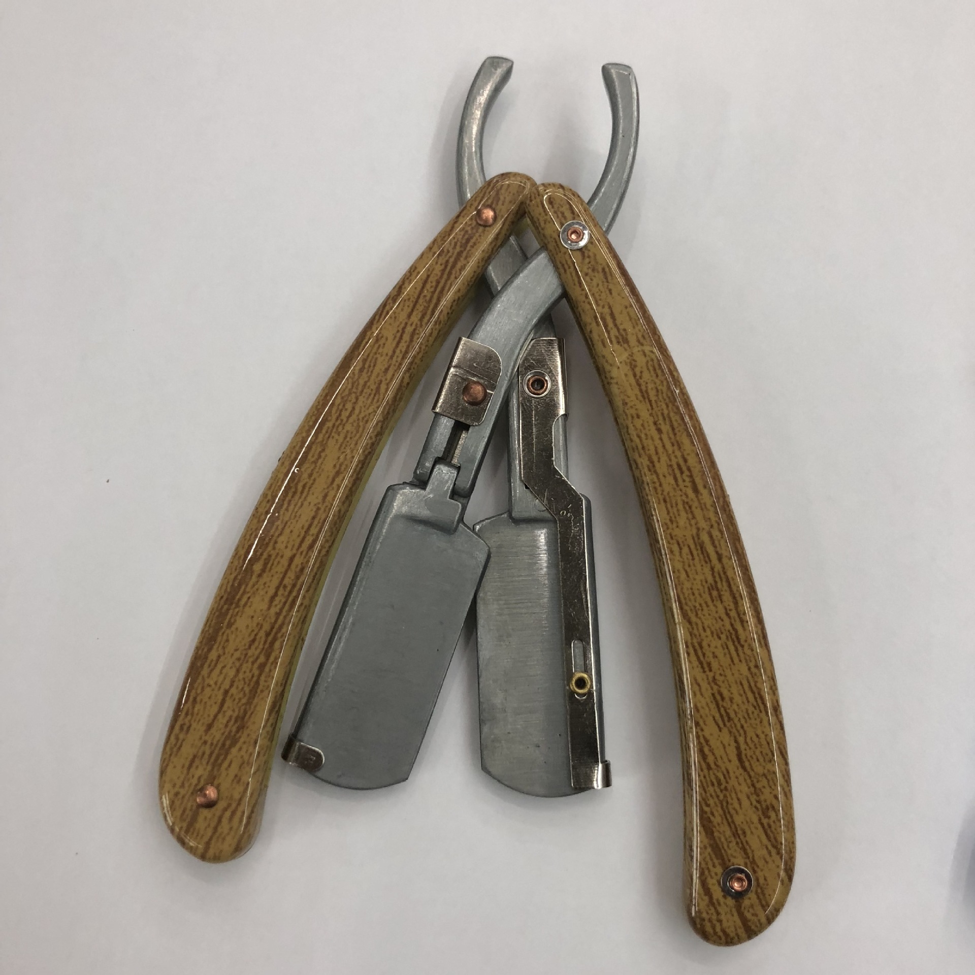 Classic micata color wooden handle old razor without blade razor razor shaver razor tool Classic micata color wooden handle old razor without blade razor razor shaver razor tool