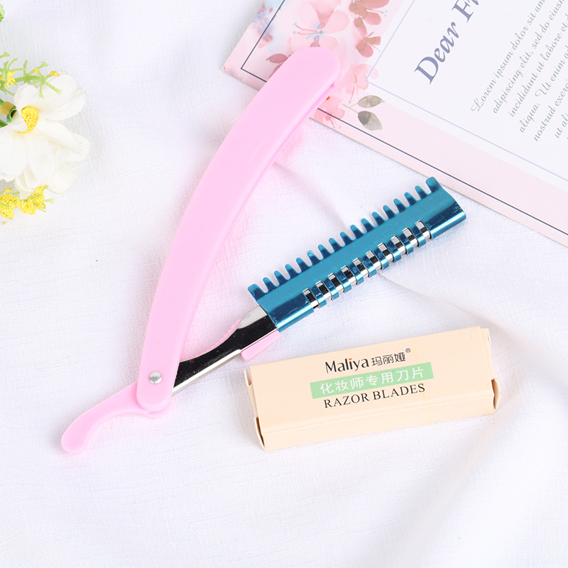 Maria card folding eyebrow shaver and 5 blades, old razor, razor manufacturers direct sale Maria card folding eyebrow shaver and 5 blades, old razor, razor manufacturers direct sale