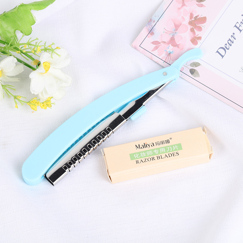 Maria card folding eyebrow shaver and 5 blades, old razor, razor manufacturers direct sale Maria card folding eyebrow shaver and 5 blades, old razor, razor manufacturers direct sale