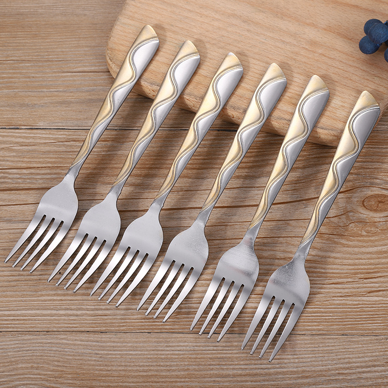 Factory Direct Sales Stainless Steel Spoon Tableware Portable Stainless Steel Spoon Sub-Fork Steak Knife Set