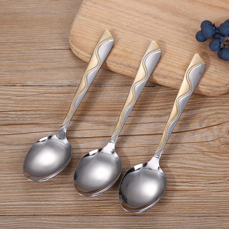 Factory Direct Sales Stainless Steel Spoon Tableware Portable Stainless Steel Spoon Sub-Fork Steak Knife Set Factory Direct Sales Stainless Steel Spoon Tableware Portable Stainless Steel Spoon Sub-Fork Steak Knife Set