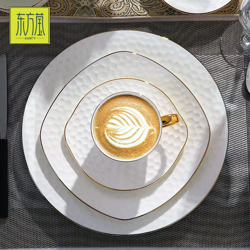 Oriental Ying Bone China Western Tableware Table Bone China Dinner Plate Bone China Steak Plate Model Room Tableware Ceramic Dinner Plate