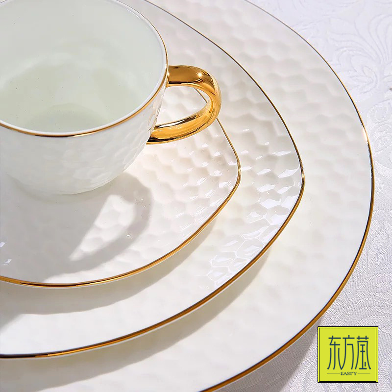 Oriental Ying Bone China Western Tableware Table Bone China Dinner Plate Bone China Steak Plate Model Room Tableware Ceramic Dinner Plate
