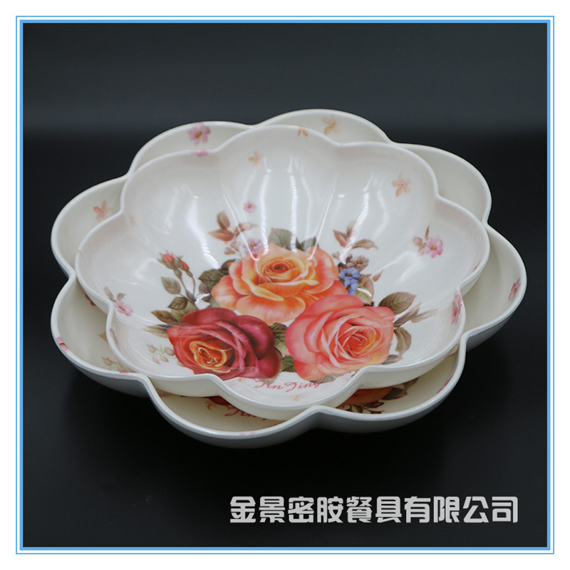 Round Lace Fruit Plate Dried Fruit Tray European Household Melamine Plate Living Room Fruit Plate Tray Snack Dish Storage Basket