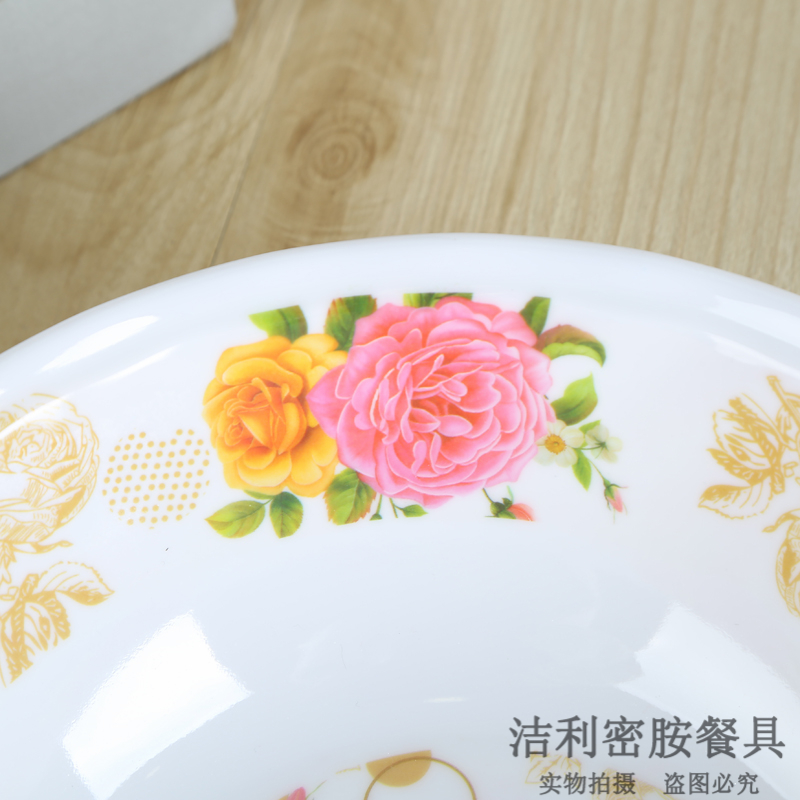 Jie Li Melamine Tableware Honor Produced Multi-Specification Color Printing Pattern Melamine Tableware Imitation Porcelain Large Noodle Bowl